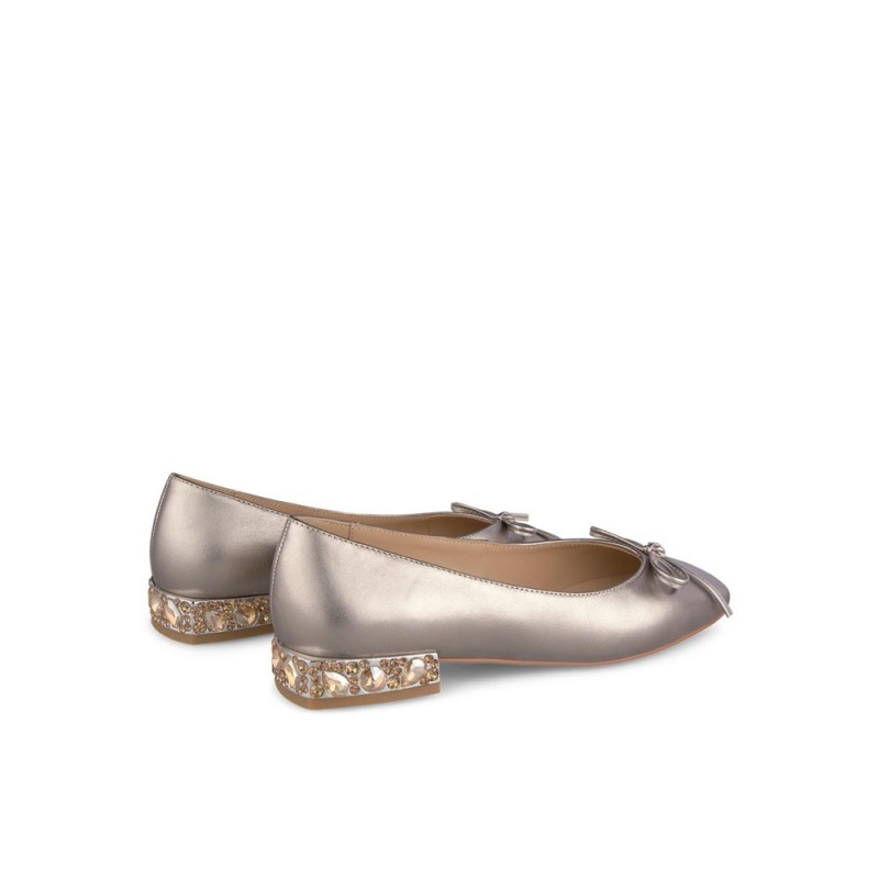 Ballerine Alma En Pena Cuir With Bow Bleu Femme | VEF-37575019